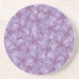 Pineywood Geranium Seamless Patroon Zandsteen Onderzetter