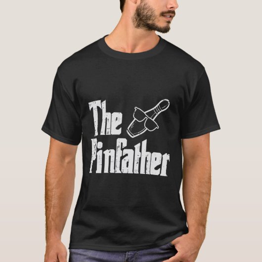 Pinfather Bowling Papa Vaders Dag Bowler Daddy Pap T-shirt (Voorkant)