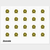 Ping Alles Schiet Niets Vierkante Sticker (Vel)
