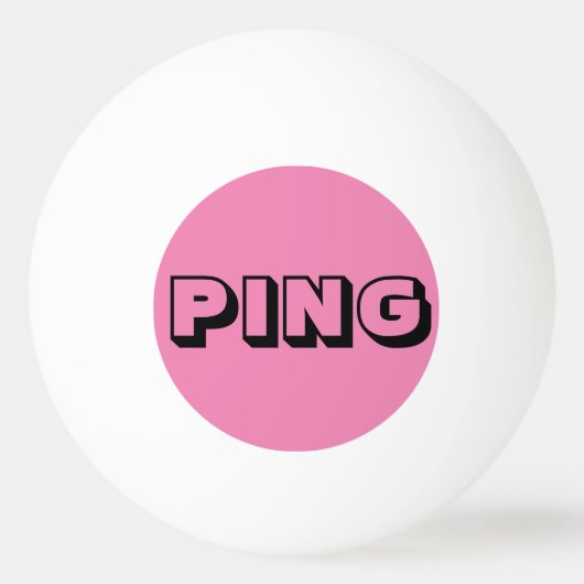 "Ping and Pong on roze" Abstracte Ping Pong Ball (Achterkant)