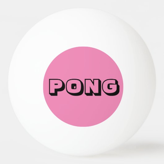 "Ping and Pong on roze" Abstracte Ping Pong Ball (Voorkant)