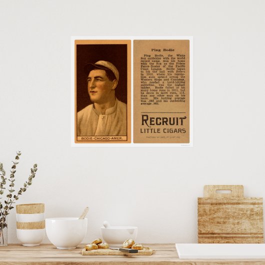 Ping Bodie White Sox Baseball 1912 Poster (Keuken)