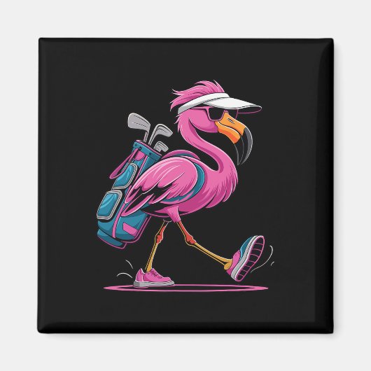 Ping Flamingo Golf Sungles Woman Ladies Men Golf L Magneet (Voorkant)