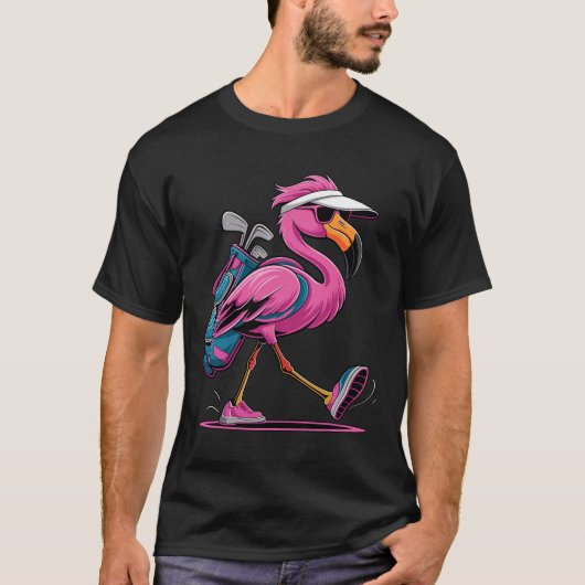 Ping Flamingo Golf Sungles Woman Ladies Men Golf L T-shirt (Voorkant)