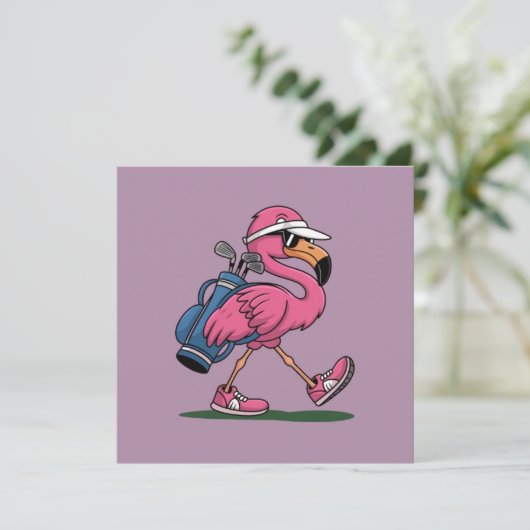 Ping Flamingo Golf Zonnebril Golf Liefhebber Kaart (Staand voorkant)