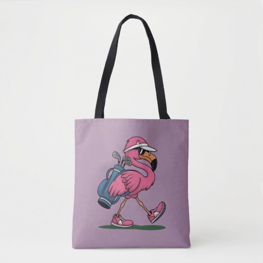 Ping Flamingo Golf Zonnebril Golf Liefhebber Tote Bag (Voorkant)