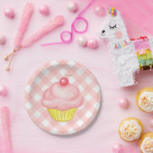 Ping Gingham Cupcake Paper Borden Papieren Bordje (Feest)