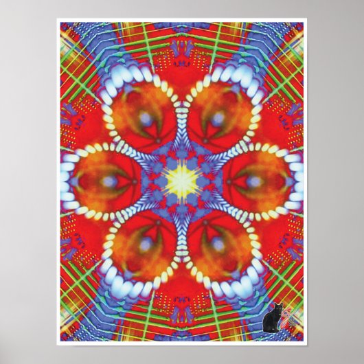 Ping Kinetic Collage Kaleidoscope Poster (Voorkant)
