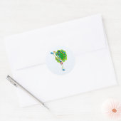 Ping Peacock Ronde Sticker (Envelop)