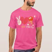 Ping Ping Pong Table Tennis Paddle Peace Love Ping T-shirt (Voorkant)
