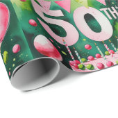 Ping Pong 50ste verjaardag Cadeaupapier (Rol Hoek)