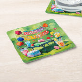 Ping Pong 50ste verjaardag Kartonnen Onderzetters (Schuin)