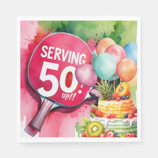 Ping Pong 50ste verjaardag, Servet (Voorkant)