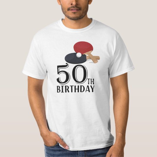 Ping Pong 50ste verjaardag T-shirt (Voorkant)