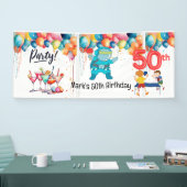 Ping Pong 50ste verjaardagsfeestje Spandoek (Beurs)