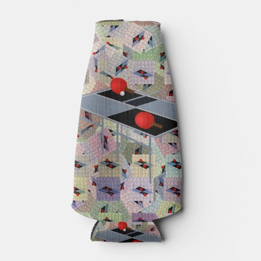 Ping Pong Abstract Art Flesjeskoeler (Voorkant)