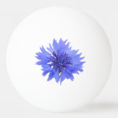 Ping pong bal met blauwe korenbloem pingpongbal (Achterkant)