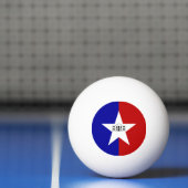 Ping pong bal met vlag van San Antonio Pingpongbal (Net)