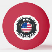 Ping Pong Ball - Aangepaste Amerikaanse vlag naam (Voorkant)