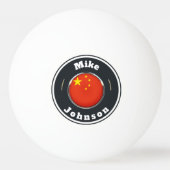 Ping Pong Ball - Custom China Flag voeg naam toe (Voorkant)