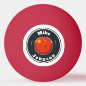 Ping Pong Ball - Custom China Flag voeg naam toe (Voorkant)