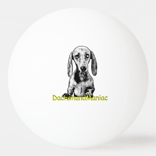 Ping Pong Ball DaschundManiac (Achterkant)