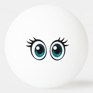 Ping Pong Ball met leuke vrouwen oogjes met wimper