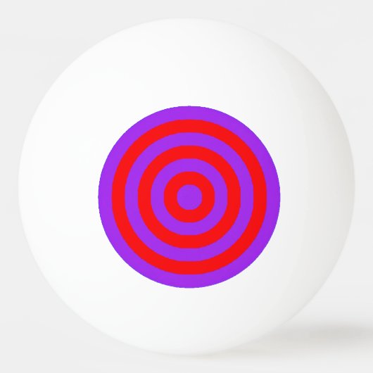 Ping Pong Ball - Paarse en rode binnencirkels (Achterkant)