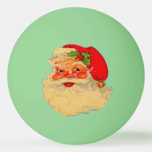 Ping Pong Ball - Santa - Glow in the Dark Green. (Achterkant)