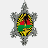 Ping Pong Ball Tin Sneeuwvlok Ornament (Links)