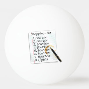 PING PONG BALLEN - BOURBON FANATEN BOODSCHAPPLIJST