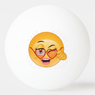 Ping Pong Ballen - Flirtende Emoji