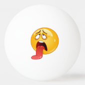 Ping Pong Balls - Tongue Out Emoji Pingpongbal (Achterkant)