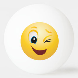 Ping Pong Balls - Winking Emoji Happy Face Pingpongbal
