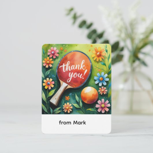 Ping Pong Bedankkaart (Staand voorkant)