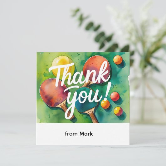 Ping Pong Bedankkaart (Staand voorkant)