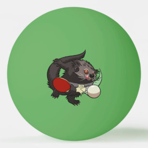 Ping Pong Binturong Table Tennis Player Bearcat Pingpongbal