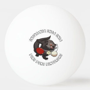 Ping Pong Binturong Table Tennis Player Bearcat Pingpongbal