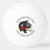 Ping Pong Binturong Tafeltennisspeler Bearcat Pingpongbal (Achterkant)