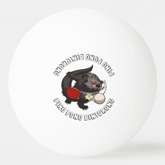 Ping Pong Binturong Tafeltennisspeler Bearcat Pingpongbal (Voorkant)