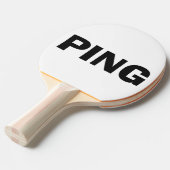 Ping Pong Black White Tafeltennisbatje (Voorkant Gekanteld)