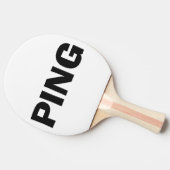 Ping Pong Black White Tafeltennisbatje (Zijkant)