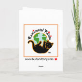 Ping Pong Cats Verjaardag Bud & Tony Notecard Kaart (Achterkant)