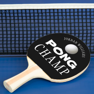 PING PONG CHAMP Persoonlijk bewerkbaar zwart Tafeltennisbatje