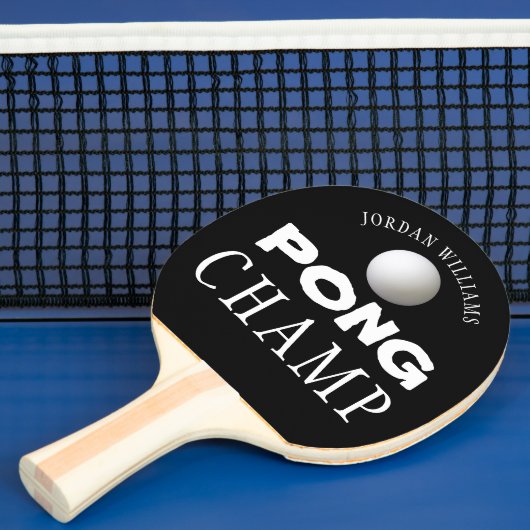 PING PONG CHAMP Persoonlijk bewerkbaar zwart Tafeltennisbatje (Insitu)