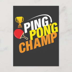 Ping Pong Champ Table Tennis Briefkaart