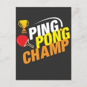 Ping Pong Champ Table Tennis Briefkaart (Voorkant)