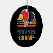 Ping Pong Champ Tafeltennis Speler Atlete Coach Keramisch Ornament (Rechts)