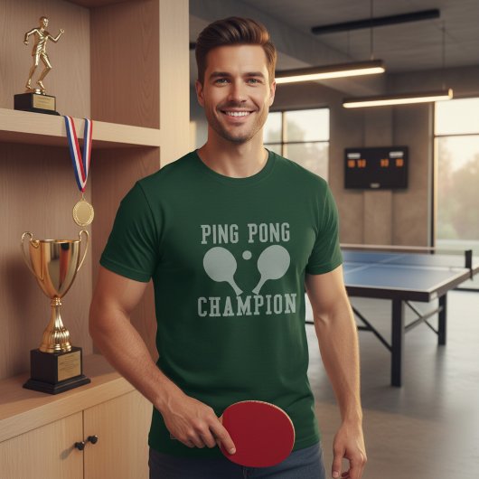 Ping Pong Champion Crossed Paddles Table Tennis T-shirt
