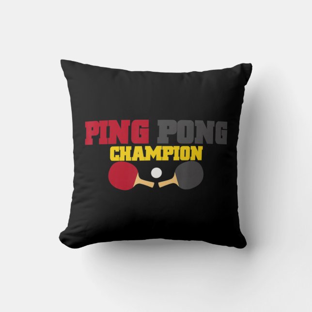 Ping Pong Champion Fun Cute Table Tennis Gift Kussen (Voorkant)